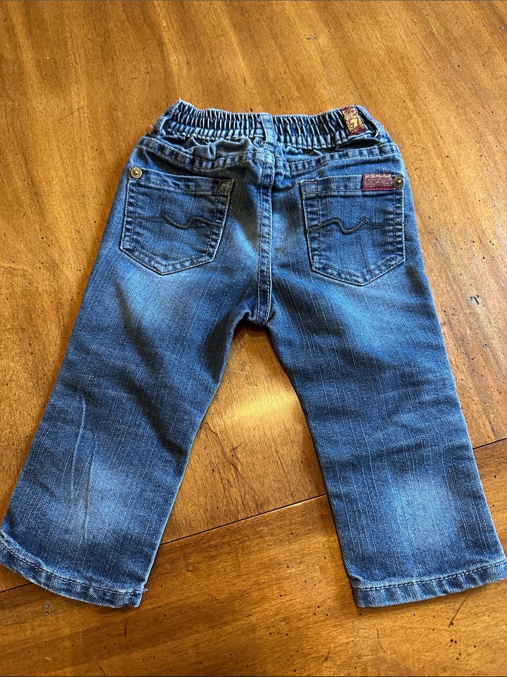 7 For All Mankind Kids Faded Blue Denim Jeans